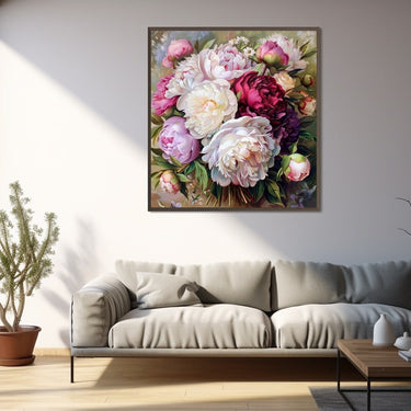 Peonies Acrylic Painting